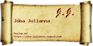 Jóba Julianna névjegykártya